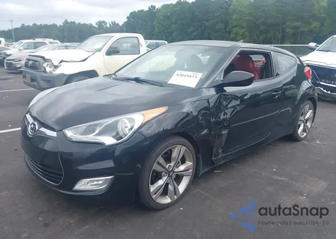 2012 Hyundai Veloster Base W/Red/Black z USA, uszkodzony, nr VIN KMHTC6AD9CU053040